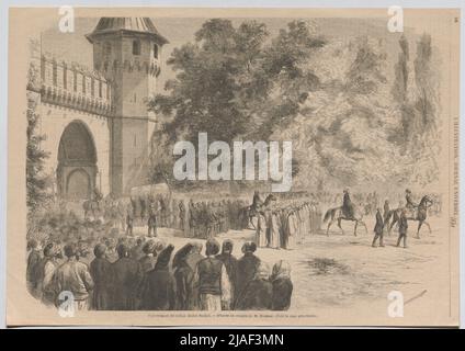 Unerrement du sultan Abdul - Medjid '. Die Beerdigung von Sultan Abdülmecid I. (aus' L` Illustration, Journal Universel '). Danach: M. Montani, Drawer, Godefroy Durand (1832-1920), Realisation Stockfoto